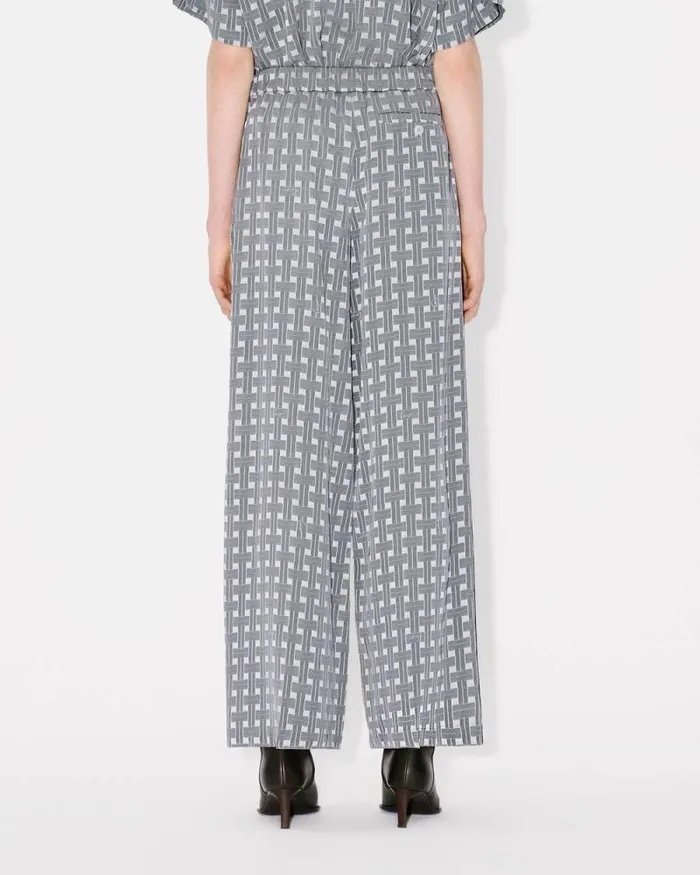 Women 039KENZO Weave039 Pajama Pants Pale Grey Kenzo Pants And Shorts