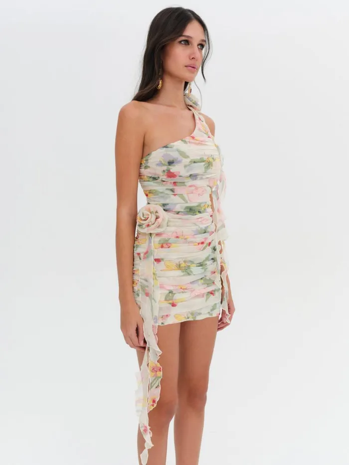 Women Abby One Shoulder Mini Dress Multi For Love and Lemons Dresses Women Abby One Shoulder Mini Dress Multi For Love and Lemons Dresses