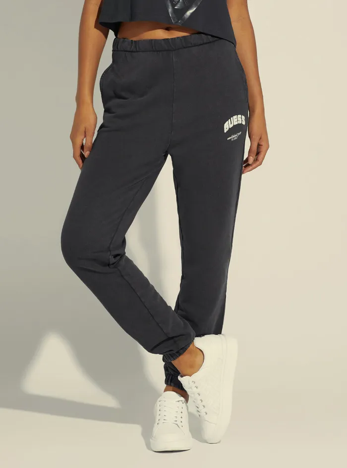 Women Activewear GUESS Black Bryony Active Logo Trackpants