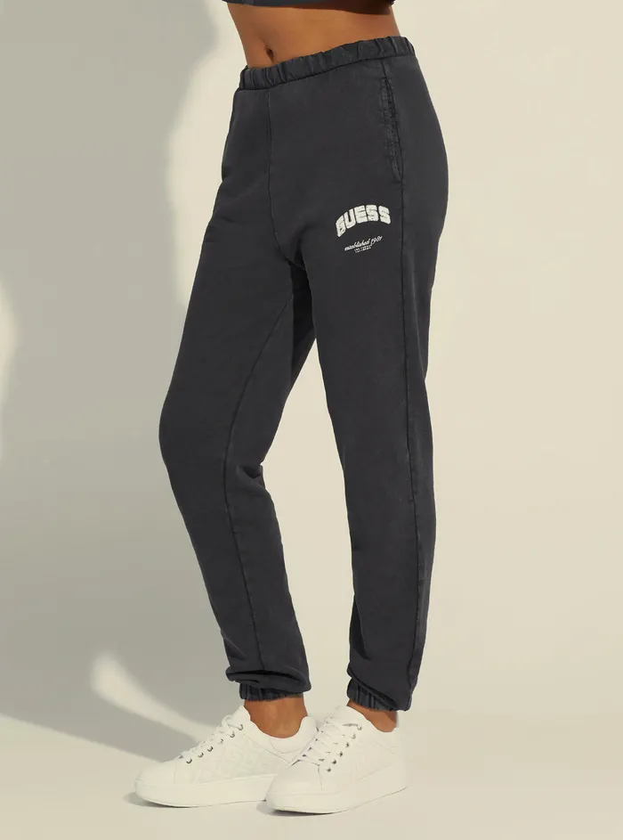 Women Activewear GUESS Black Bryony Active Logo Trackpants Women Activewear GUESS Black Bryony Active Logo Trackpants