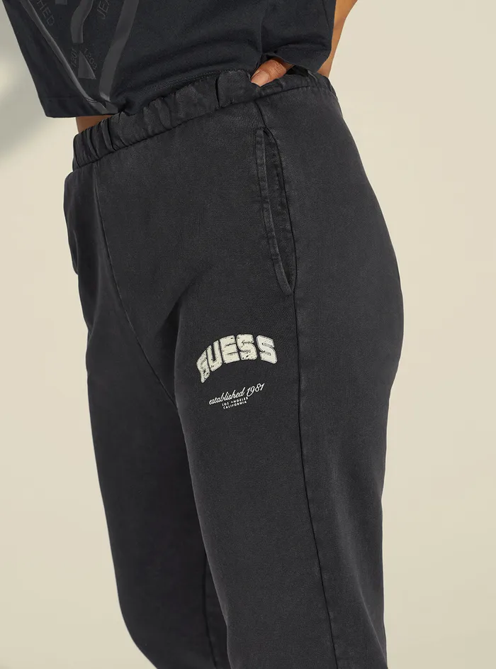 Women Activewear GUESS Black Bryony Active Logo Trackpants Women Activewear GUESS Black Bryony Active Logo Trackpants