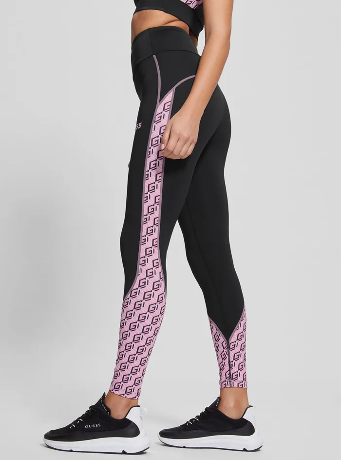 Women Activewear GUESS Eco Black Debra Logo Active Leggings Women Activewear GUESS Eco Black Debra Logo Active Leggings