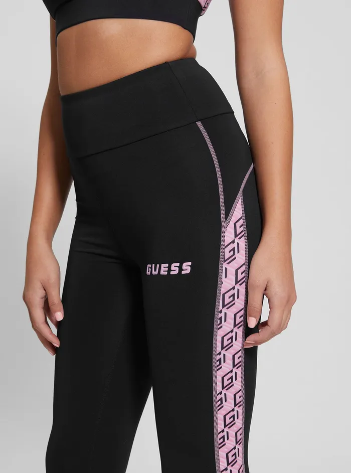 Women Activewear GUESS Eco Black Debra Logo Active Leggings Women Activewear GUESS Eco Black Debra Logo Active Leggings