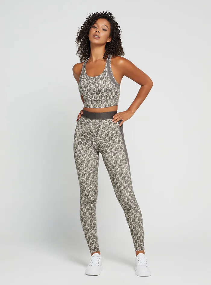 Women Activewear GUESS Eco Grey G Cube Daria Active Top Women Activewear GUESS Eco Grey G Cube Daria Active Top