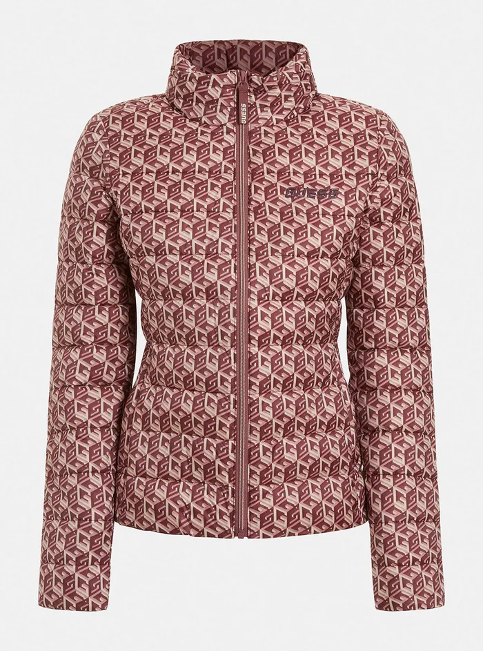 Women Activewear GUESS Red G Cube Eireen Active Puffer Jacket Women Activewear GUESS Red G Cube Eireen Active Puffer Jacket