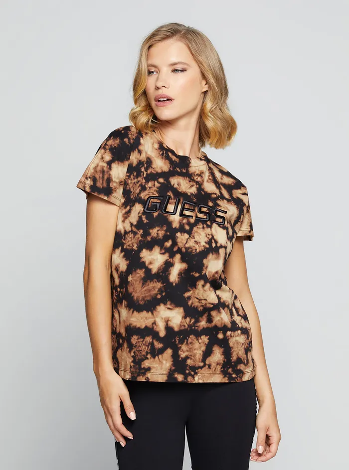 Women Activewear GUESS Thunderstorm Tie Dye Dora Active Tshirt