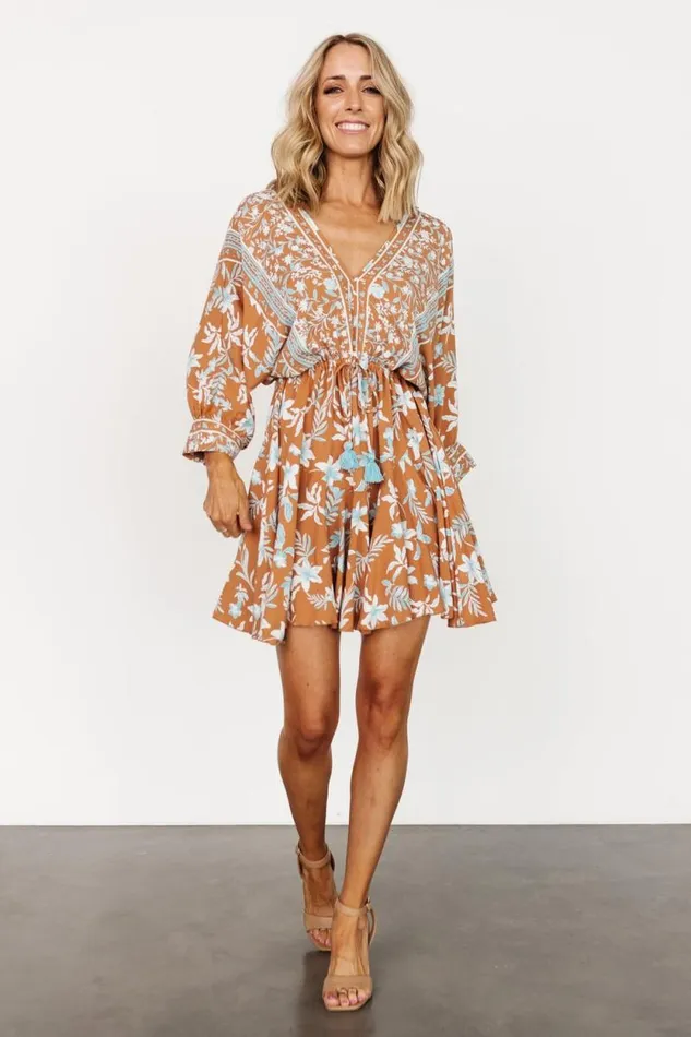 Women Adria Mini Dress Camel Blue Baltic Born Short Dresses