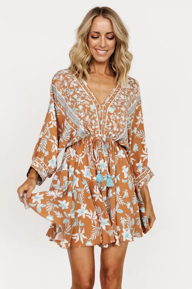 Women Adria Mini Dress Camel Blue Baltic Born Short Dresses Women Adria Mini Dress Camel Blue Baltic Born Short Dresses