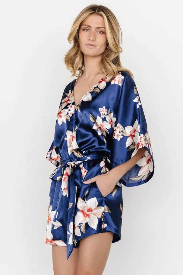 Women Aegean Romper Vintage Blue Floral Baltic Born Jumpsuits and Rompers Women Aegean Romper Vintage Blue Floral Baltic Born Jumpsuits and Rompers