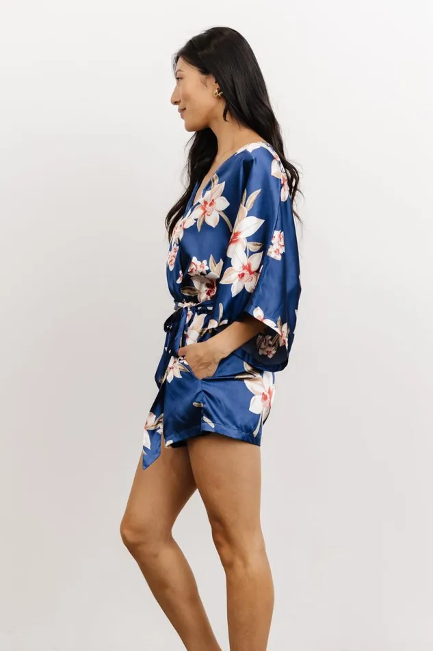 Women Aegean Romper Vintage Blue Floral Baltic Born Jumpsuits and Rompers Women Aegean Romper Vintage Blue Floral Baltic Born Jumpsuits and Rompers