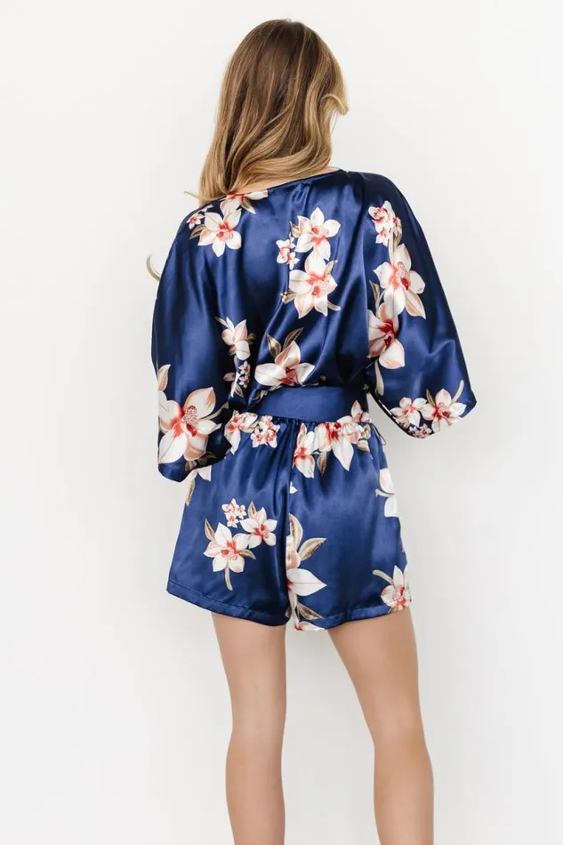 Women Aegean Romper Vintage Blue Floral Baltic Born Jumpsuits and Rompers Women Aegean Romper Vintage Blue Floral Baltic Born Jumpsuits and Rompers