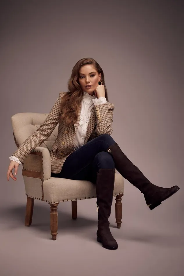 Women Albany Knee Boot Chocolate Suede Holland Cooper Boots Women Albany Knee Boot Chocolate Suede Holland Cooper Boots