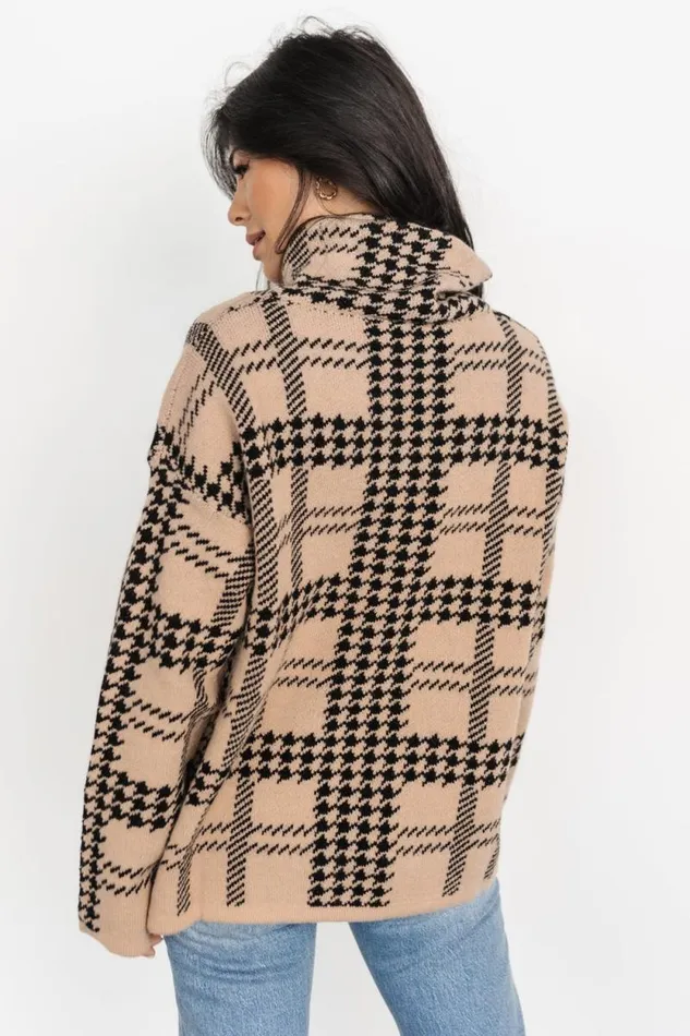 Women Alexander Turtleneck Sweater Taupe Black Baltic Born Sweaters Women Alexander Turtleneck Sweater Taupe Black Baltic Born Sweaters
