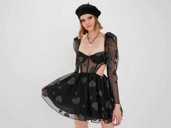 Women Alexandra Long Sleeve Mini Dress Black For Love and Lemons Dresses Women Alexandra Long Sleeve Mini Dress Black For Love and Lemons Dresses