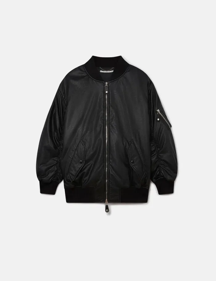 Women Alter Mat Bomber Jacket Black Stella McCartney Coats And Jackets