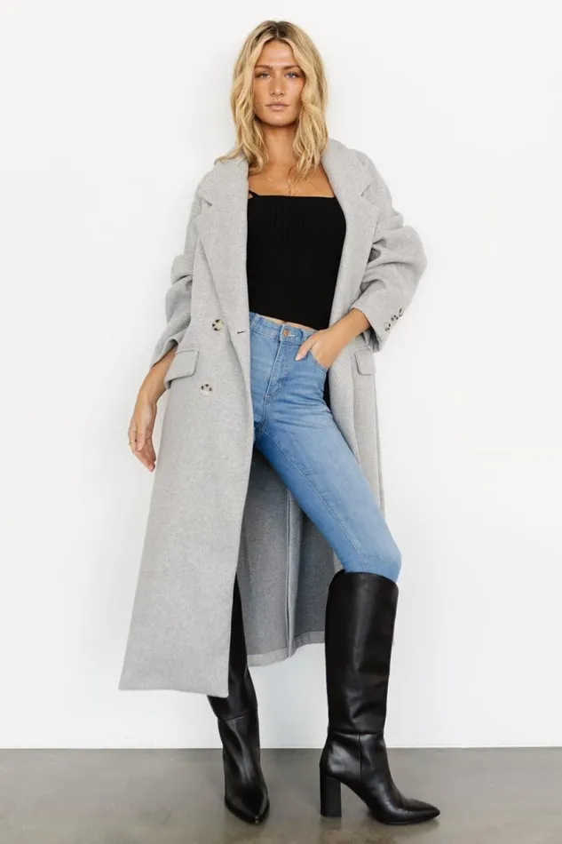 Women Anderson Double Breasted Coat Gray Baltic Born Outerwear Women Anderson Double Breasted Coat Gray Baltic Born Outerwear