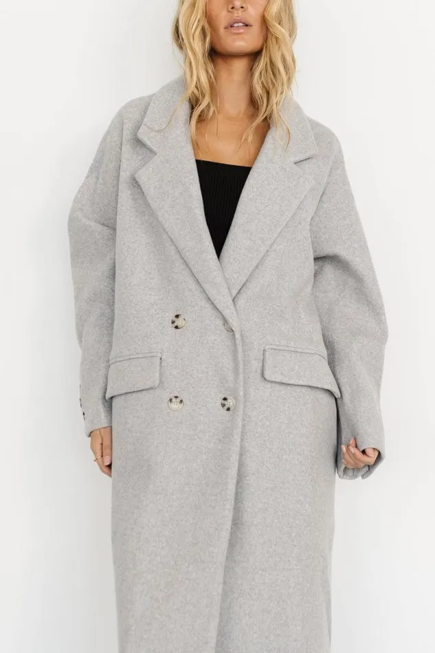 Women Anderson Double Breasted Coat Gray Baltic Born Outerwear Women Anderson Double Breasted Coat Gray Baltic Born Outerwear
