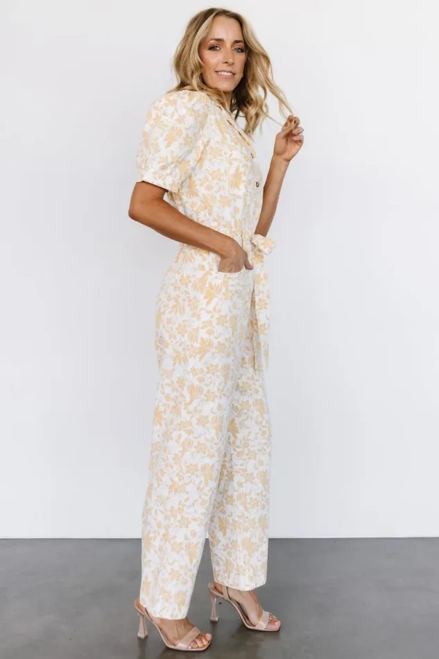 Women Annalise Jumpsuit White Yellow Baltic Born Jumpsuits and Rompers Women Annalise Jumpsuit White Yellow Baltic Born Jumpsuits and Rompers