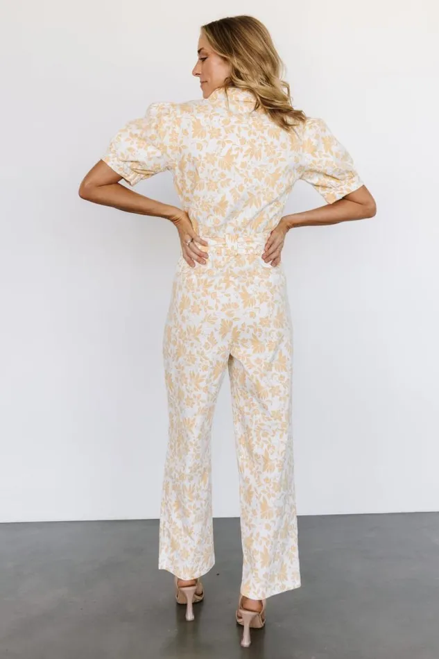Women Annalise Jumpsuit White Yellow Baltic Born Jumpsuits and Rompers Women Annalise Jumpsuit White Yellow Baltic Born Jumpsuits and Rompers