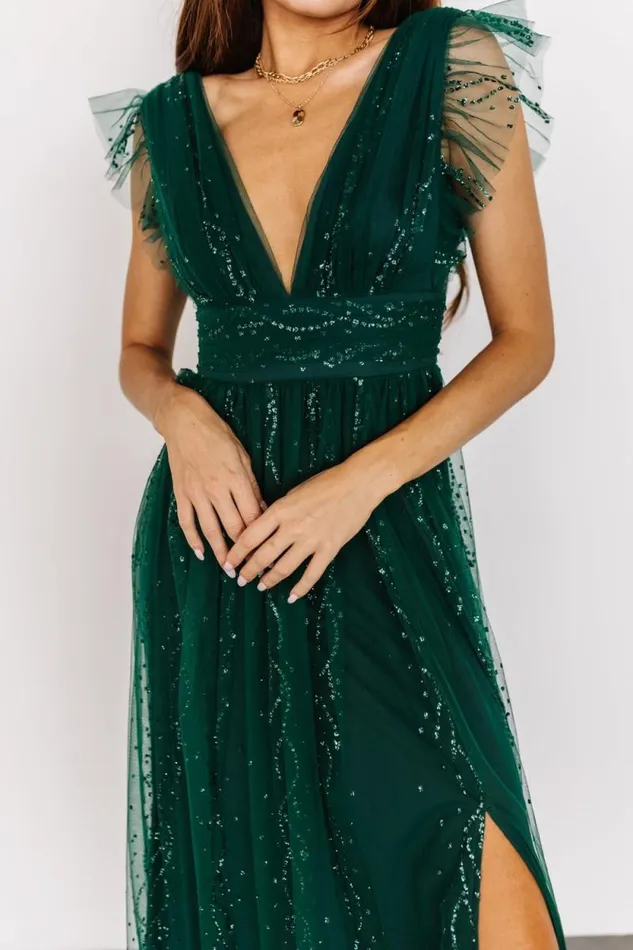 Women Annika Sequin Mesh Maxi Dress Green Baltic Born Embellished and Sequined Women Annika Sequin Mesh Maxi Dress Green Baltic Born Embellished and Sequined