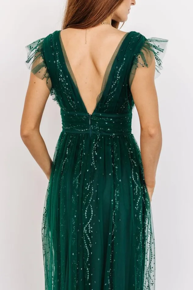 Women Annika Sequin Mesh Maxi Dress Green Baltic Born Embellished and Sequined Women Annika Sequin Mesh Maxi Dress Green Baltic Born Embellished and Sequined
