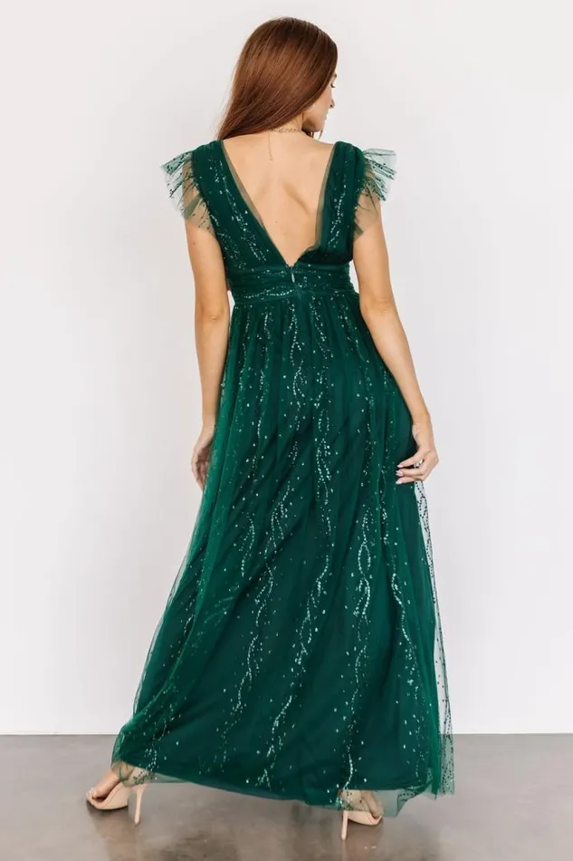 Women Annika Sequin Mesh Maxi Dress Green Baltic Born Embellished and Sequined Women Annika Sequin Mesh Maxi Dress Green Baltic Born Embellished and Sequined