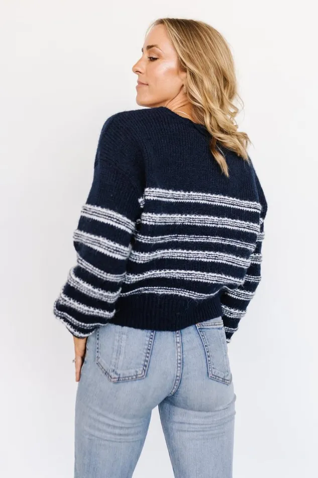 Women Ardis Knit Sweater Navy White Baltic Born Sweaters Women Ardis Knit Sweater Navy White Baltic Born Sweaters