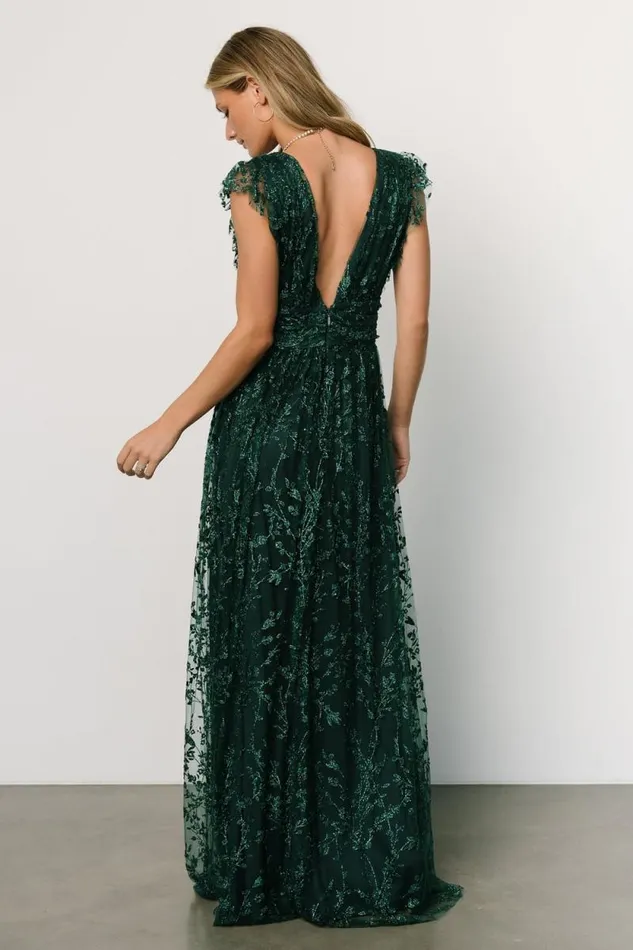 Women Arlene Shimmer Gown Emerald Baltic Born Embellished and Sequined Women Arlene Shimmer Gown Emerald Baltic Born Embellished and Sequined