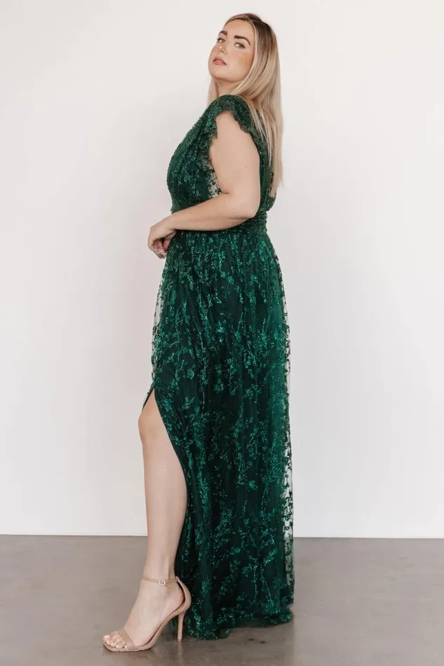 Women Arlene Shimmer Gown Emerald Baltic Born Embellished and Sequined Women Arlene Shimmer Gown Emerald Baltic Born Embellished and Sequined