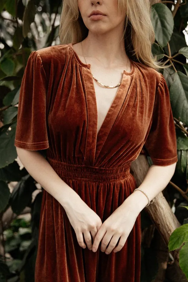Women Artemis Velvet Maxi Dress Dark Spice Baltic Born The Guest Edit Women Artemis Velvet Maxi Dress Dark Spice Baltic Born The Guest Edit