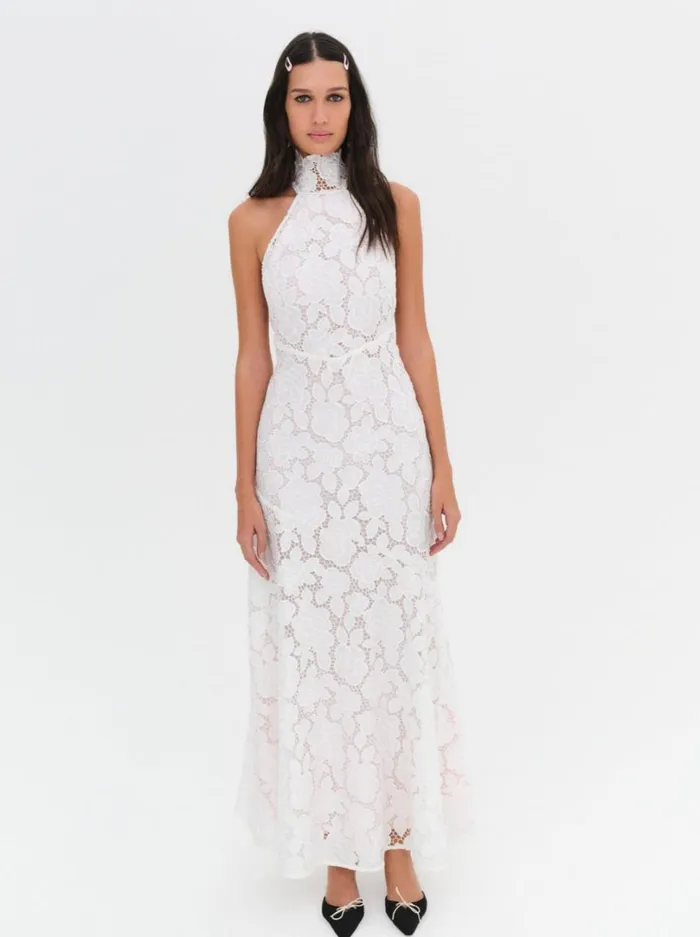 Women Astoria Lace Maxi Dress White For Love and Lemons Dresses