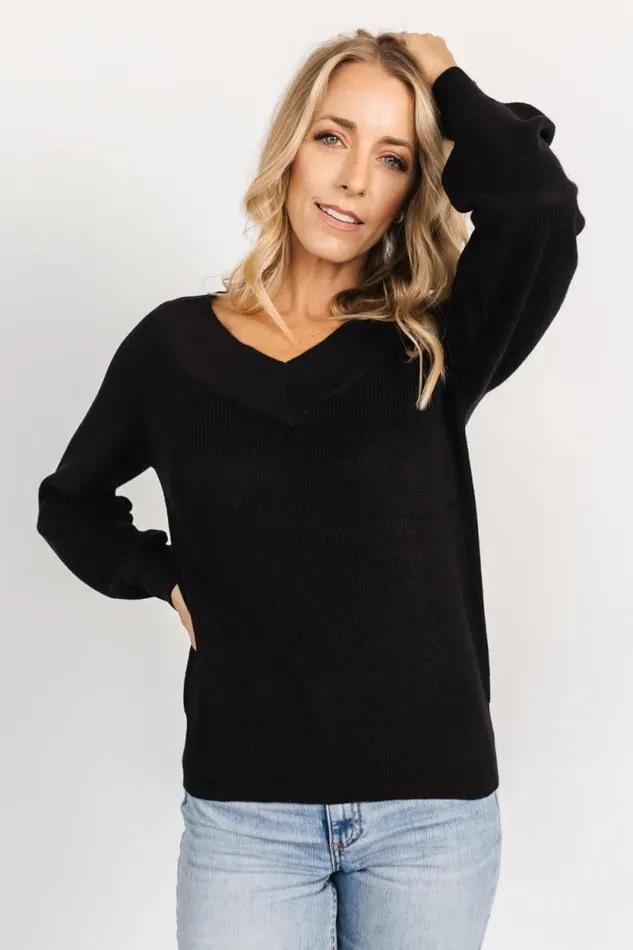 Women Avenue Knit Sweater Black Baltic Born Sweaters