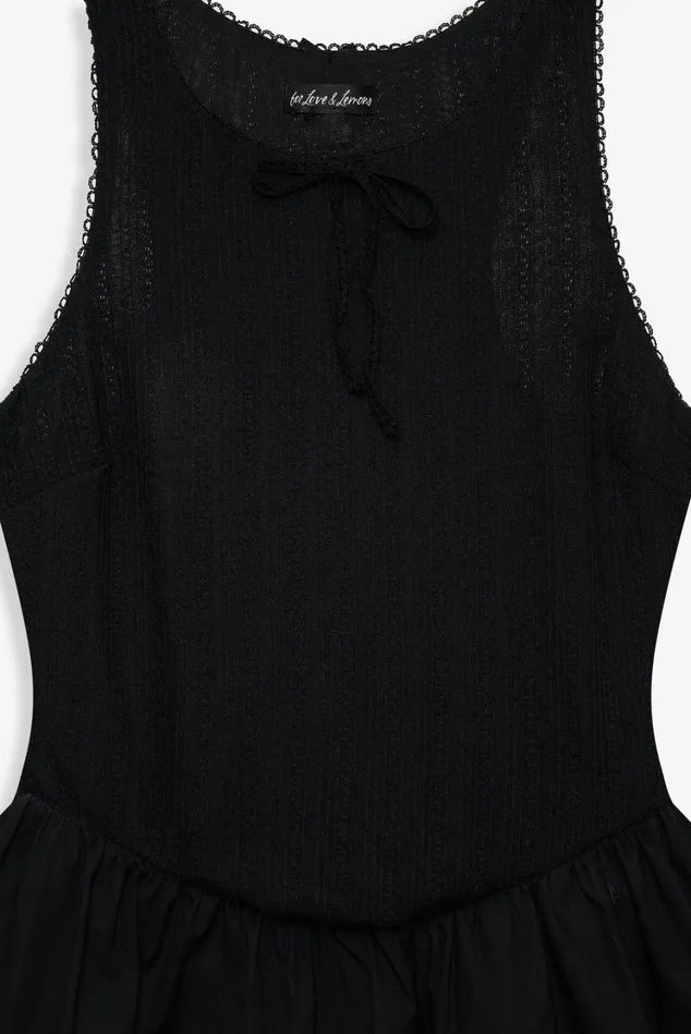 Women Billie Pointelle Mini Dress Black For Love and Lemons Dresses Women Billie Pointelle Mini Dress Black For Love and Lemons Dresses