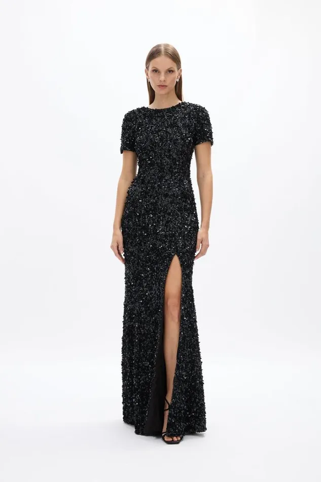 Women Black Dresses Rachel Gilbert Nixie Gown Black