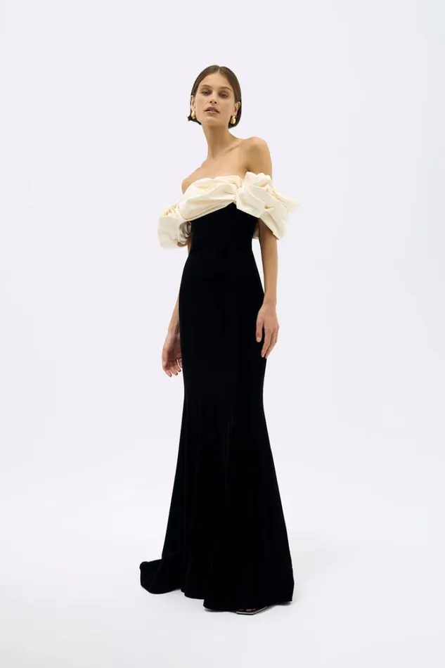 Women Black Dresses Rachel Gilbert VIRGO GOWN Women Black Dresses Rachel Gilbert VIRGO GOWN
