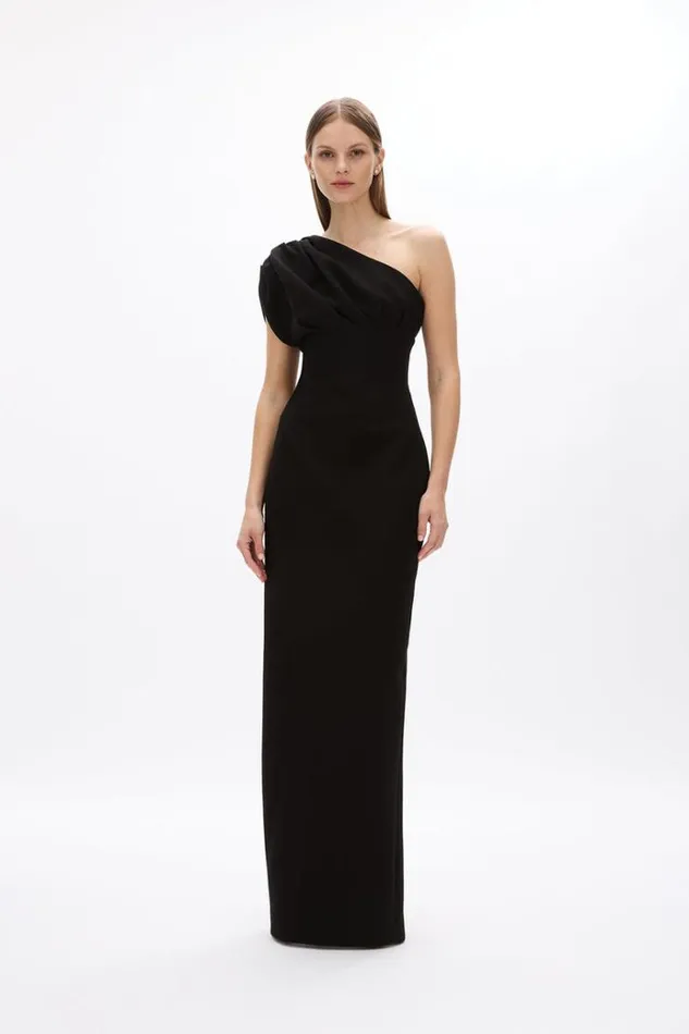 Women Black Dresses Rachel Gilbert Winnie Gown Black