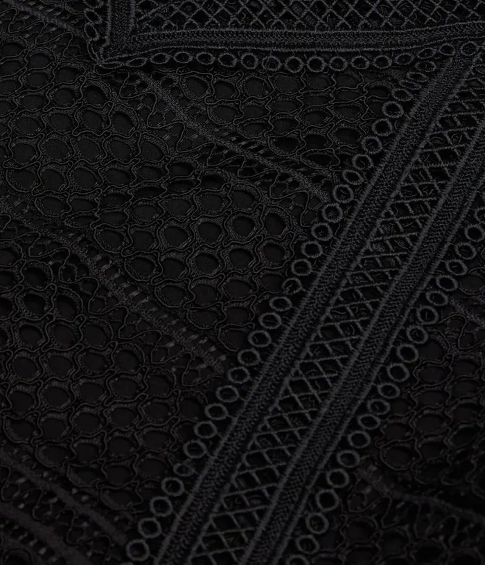 Women Black Guipure Top THE KOOPLES Blouses and Shirts