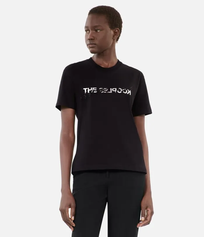 Women Black What Is Rhinestone Tshirt THE KOOPLES Tshirts
