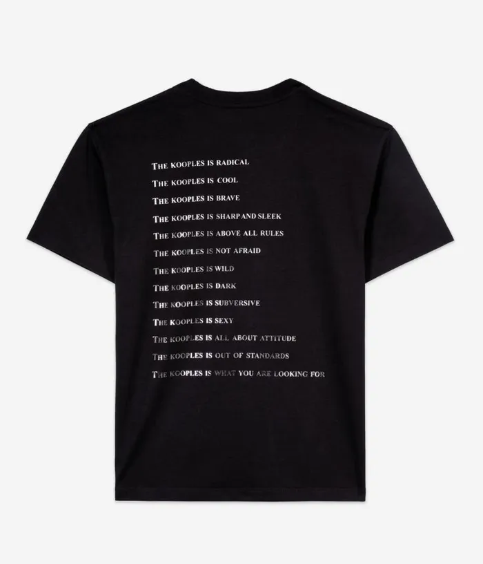 Women Black What Is Rhinestone Tshirt THE KOOPLES Tshirts