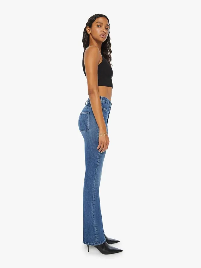 Women Bootcut Mother Denim The Patch Pocket Insider Sneak Blue