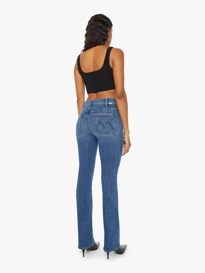 Women Bootcut Mother Denim The Patch Pocket Insider Sneak Blue