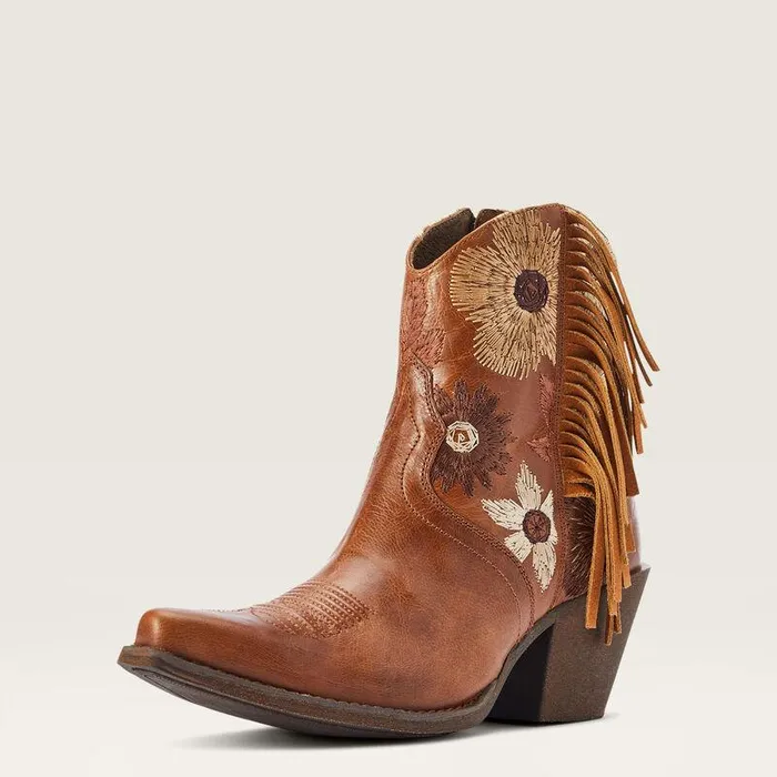 Women Booties Ariat Florence Western Boot Tangled Tan