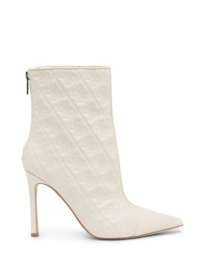 Women Boots GUESS White Simonea Logo Ankle Boots Women Boots GUESS White Simonea Logo Ankle Boots
