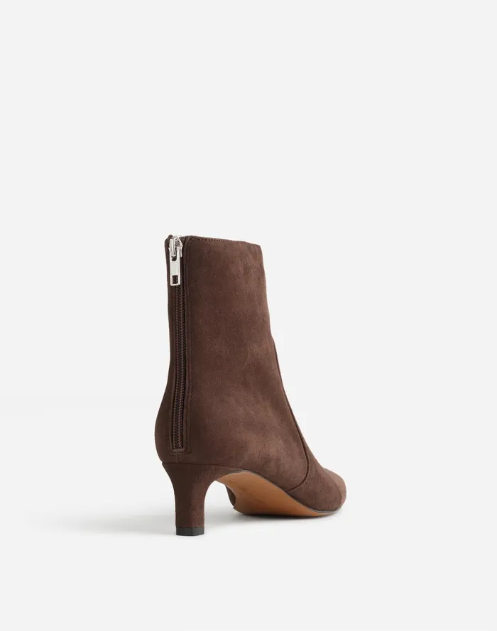 Women Boots Madewell The Dimes KittenHeel Boot Turkish Coffee Suede