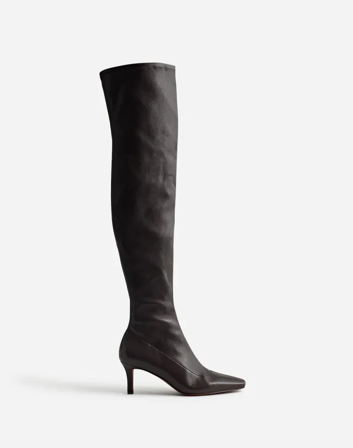 Women Boots Madewell The Dimes OvertheKnee Boot Dark Carob