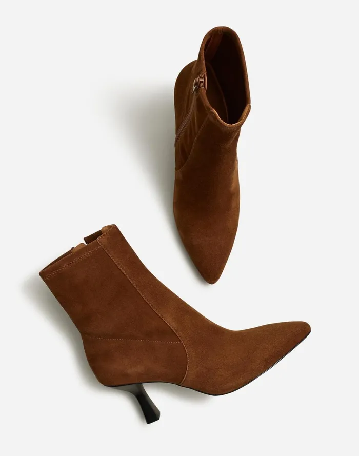 Women Boots Madewell The Justine Ankle Boot Dark Coffee
