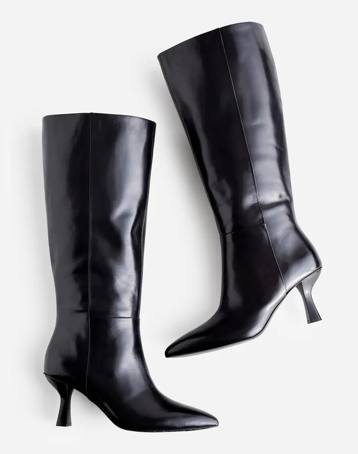 Women Boots Madewell The Justine Knee Boot With Extended Calf True Black