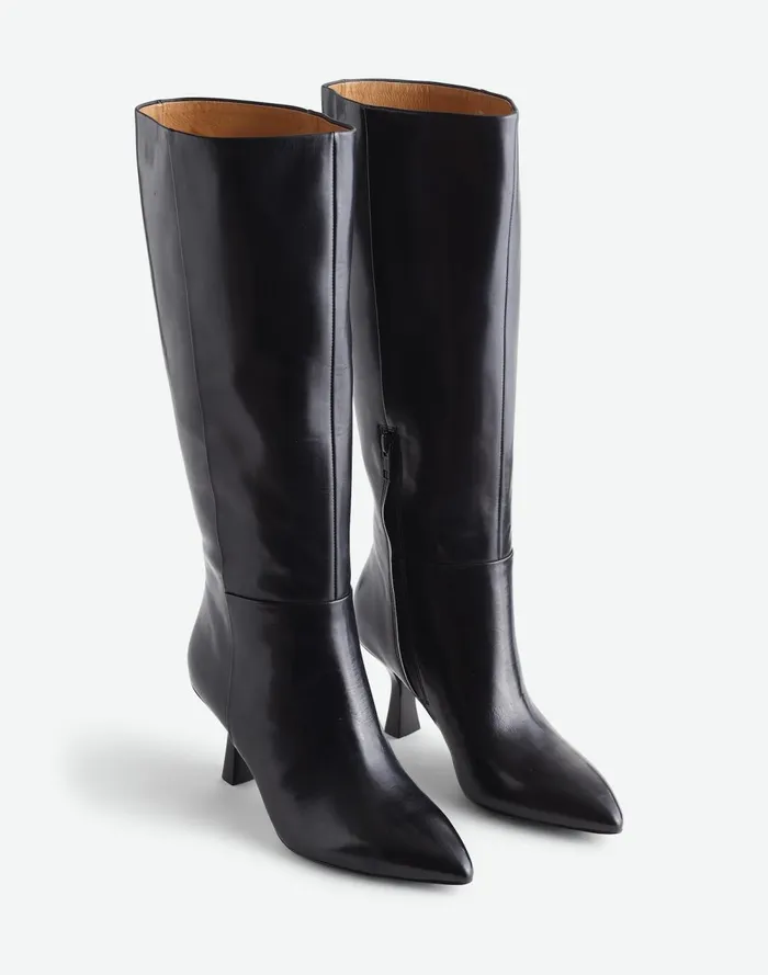 Women Boots Madewell The Justine Knee Boot With Extended Calf True Black
