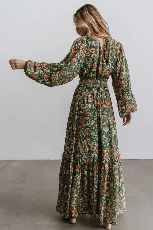 Women Bria Maxi Dress Green Floral Baltic Born Maxi Dresses Women Bria Maxi Dress Green Floral Baltic Born Maxi Dresses