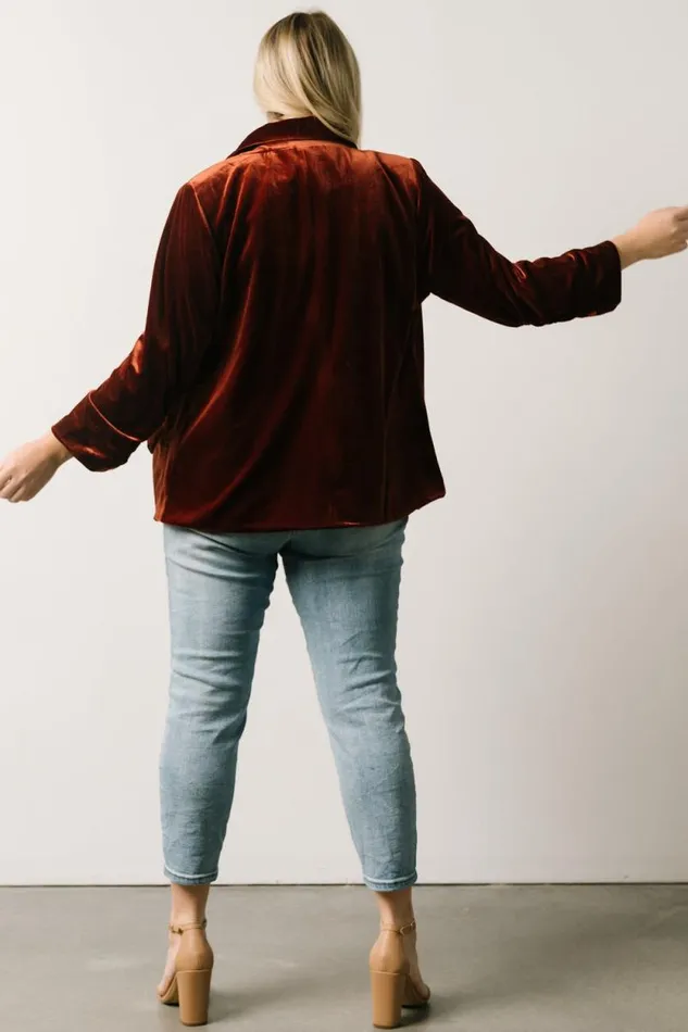 Women Brinton Velvet Blazer Cinnamon Baltic Born Outerwear Women Brinton Velvet Blazer Cinnamon Baltic Born Outerwear